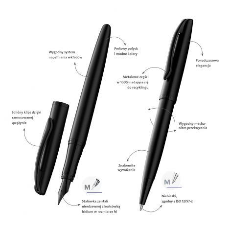 Zestaw Pelikan Jazz Noble Elegance Długopis + Pióro wieczne, Carbon - 4